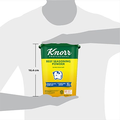 Knorr Beef Powder Tub 1kg - Knorr Beef Powder, with real beef extract will strengthen the overall taste of the dish